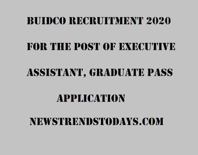 BUIDCO Recruitment 2020