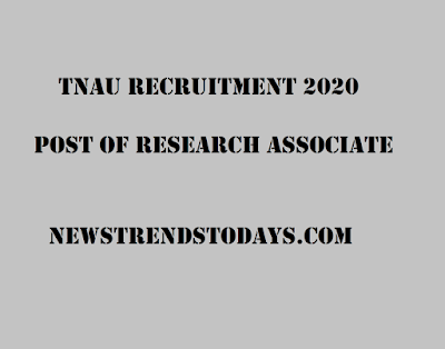 TNAU Recruitment 2020