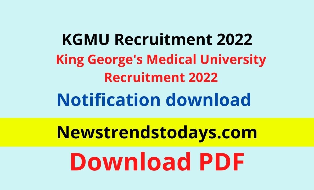 KGMU Recruitment 2022