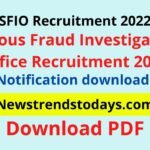 SFIO Recruitment 2022